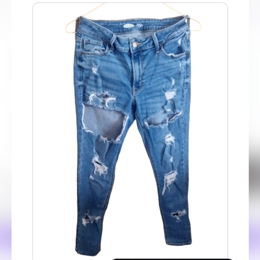 Old Navy Women's Mid-Rise Rockstar Super-Skinny Jeans SIZE 4